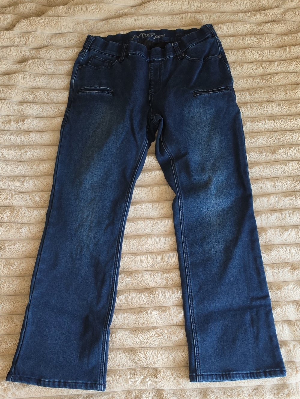 Cowgirl Tuff Women’s Winter Fleece Lined Jeans in Dark Blue